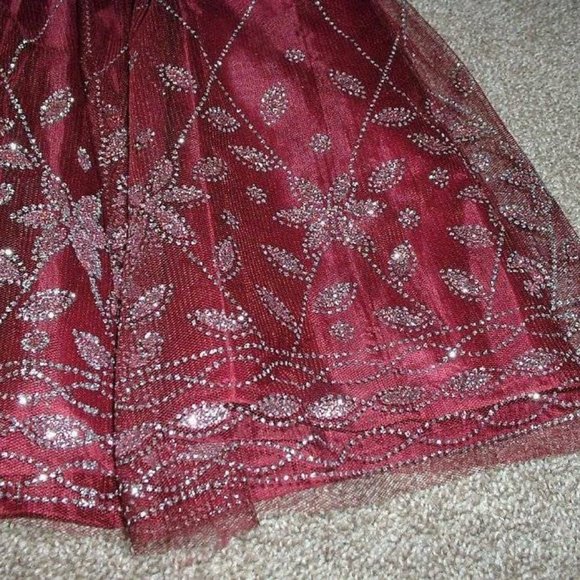 Blueberi Boulevard Toddler Girls Sparkly Flower Holiday Formal Dress Size 2T NWT - Picture 3 of 5